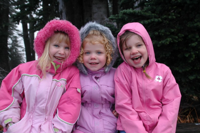the girls with cousin Cheyenne on Hurricane Ridge